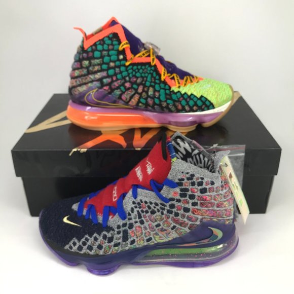 Nike Lebron XVII 17 'What The' CV8079-900 Basketball Sneakers - Picture 10 of 13